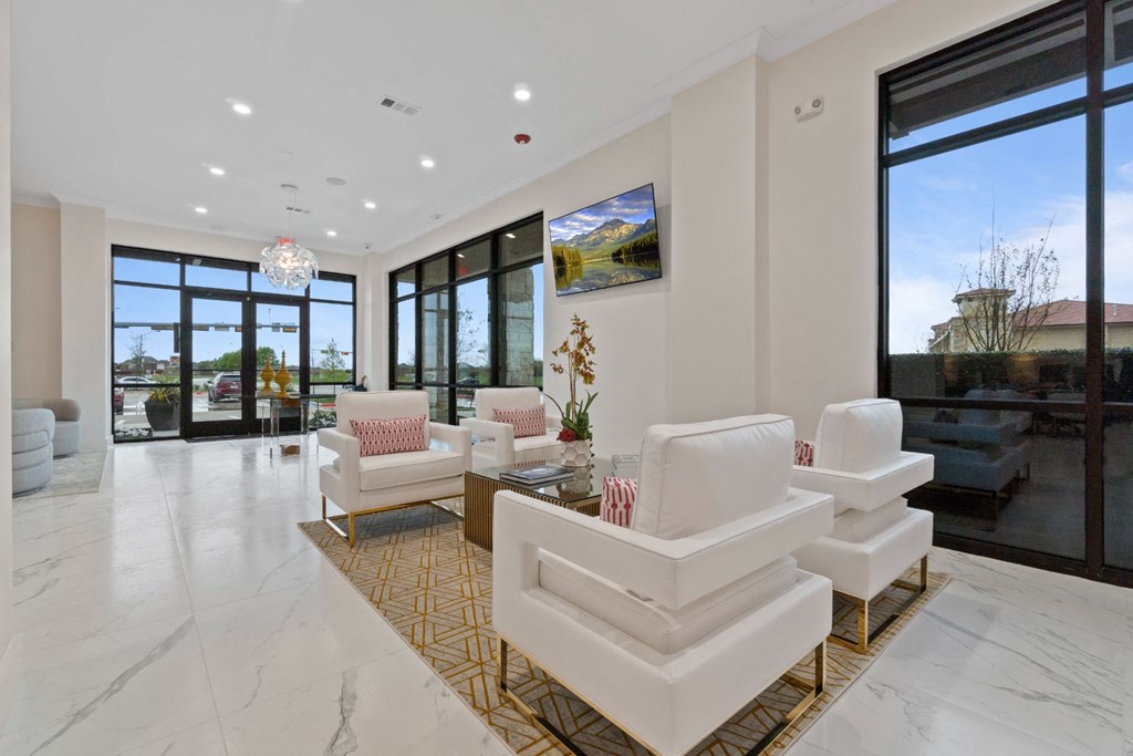 Living room at Reveal at Lake Ridge, Grand Prairie, Texas