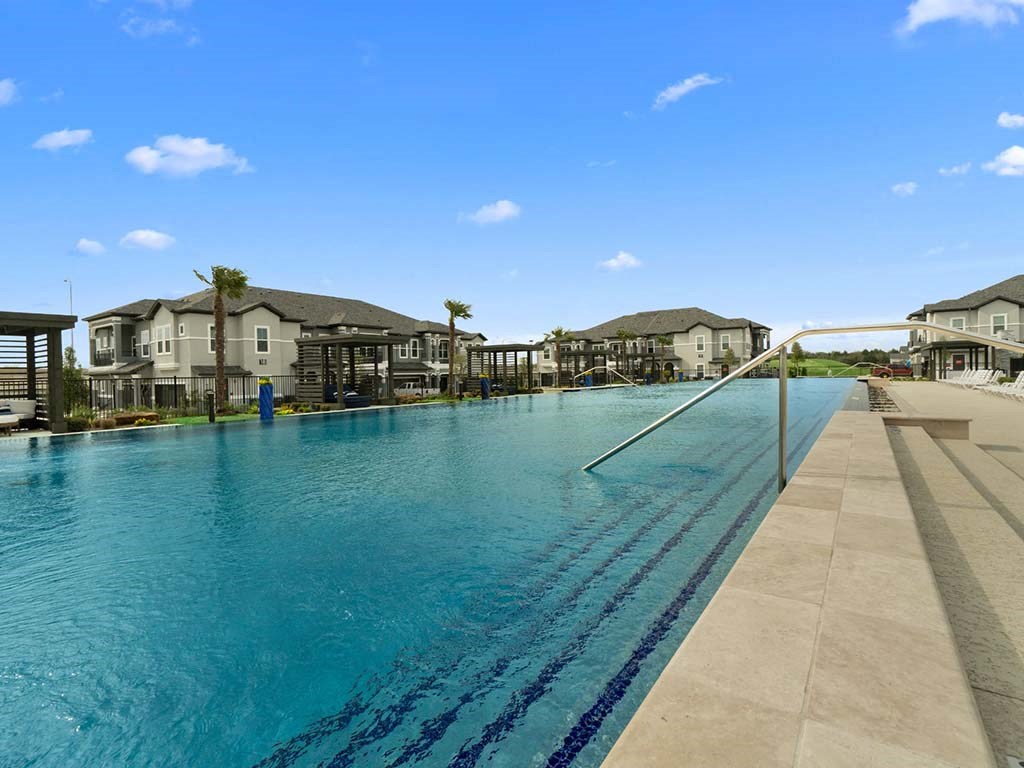 Swimming pool area at Reveal on the Lake, Texas