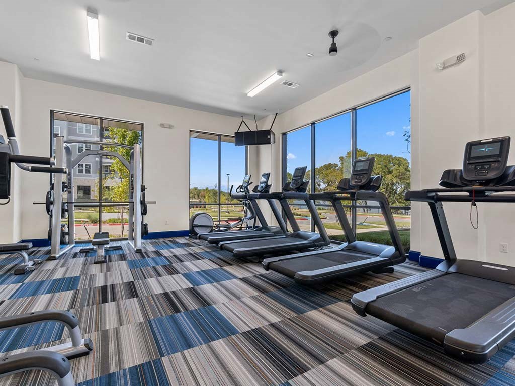 Fitness center equipment1 at Reveal on the Lake, Rowlett, Texas