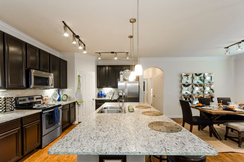 Kitchen Island at Villages of Magnolia Apartments