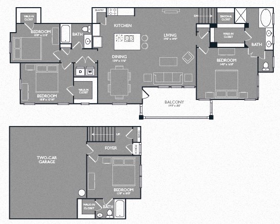 Four Bed Three Bath Floor Plan Four Bed Three Bath Floor Plan at Mansions at Briggs Ranch, San Antonio, TX