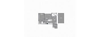One-Bedroom Floor Plan at Mansions of Georgetown, Georgetown, TX