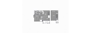 One-Bedroom Floor Plan at Mansions of Georgetown, Georgetown, Texas