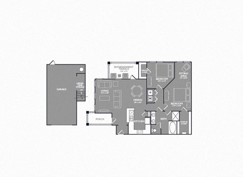 Two-Bedroom Floor Plan at Mansions of Georgetown, Georgetown