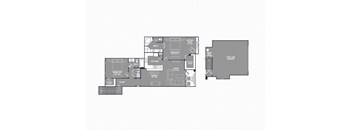 Two-Bedroom Floor Plan at Mansions of Georgetown, Georgetown, TX, 78626