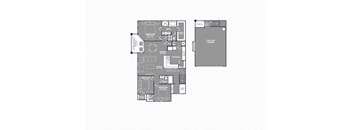 Three-Bedroom Floor Plan at Mansions of Georgetown, Georgetown, 78626