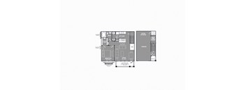 One Bed One Bath Floor Plan at Mansions Lakeway, Lakeway, TX, 78738