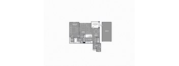 One Bed One Bath Floor Plan at Mansions Lakeway, Lakeway, TX