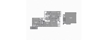 Two Bed Two Bath Floor Plan at Mansions Lakeway, Lakeway, TX, 78738