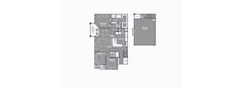 Three Bed Two Bath Floor Plan at Mansions Lakeway, Lakeway, 78738