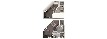 a floor plan of a 2100 sq ft apartment