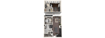 a floor plan of a 2100 sq ft apartment