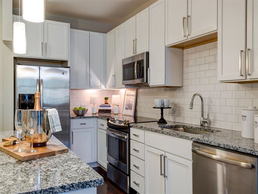 Interiors-kitchen with granite counters kitchen with granite counters at Berkshire Dilworth, Charlotte, NC