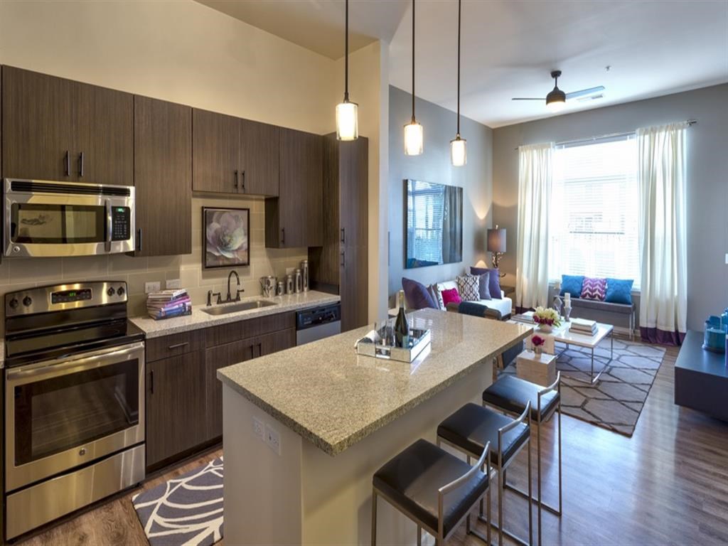 Gourmet Kitchen With Island at Berkshire Main Street, North Carolina