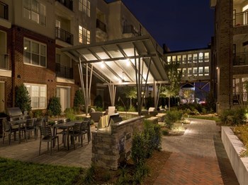 Amenities- Outdoor grilling area at Berkshire Ninth Street, Durham, 27705 - Photo Gallery 4