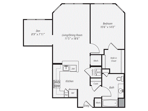 a floor plan of a two story house with a bedroom and a living room