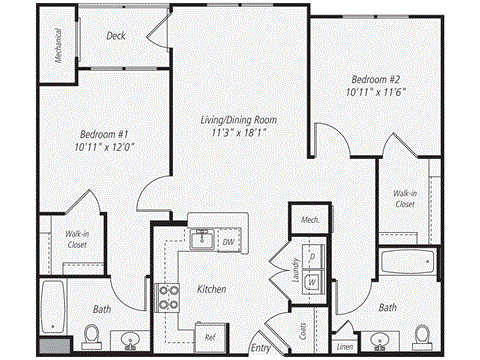 a floor plan of a room with a bedroom and a living room