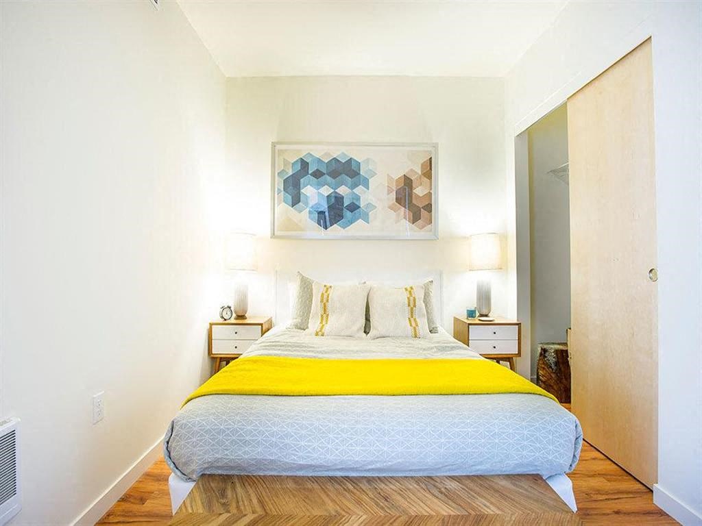 Comfortable Bedroom at Lower Burnside Lofts, Portland