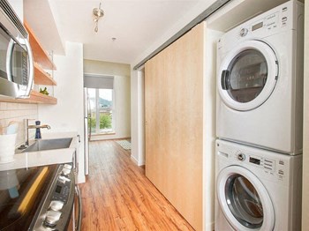 Washer And Dryer In Unit at Lower Burnside Lofts, Oregon - Photo Gallery 8