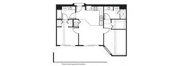 2.2A Floor Plan at One Santa Fe Residential, California