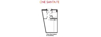 Typical Studio Apartment at One Santa Fe