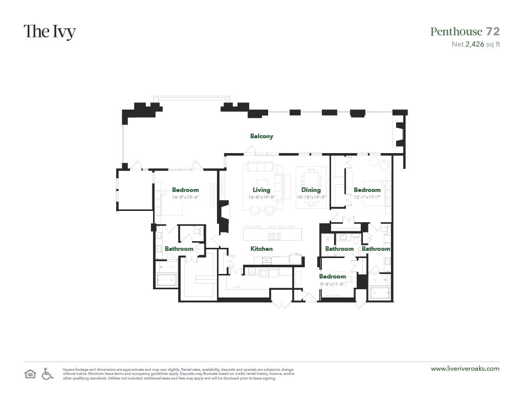 The Ivy apartments PH2 floor plan