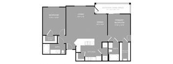 Park 3Eighty B2 2 bedroom floor plan