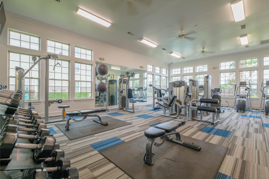 fitness center at Park at Magnolia apartments