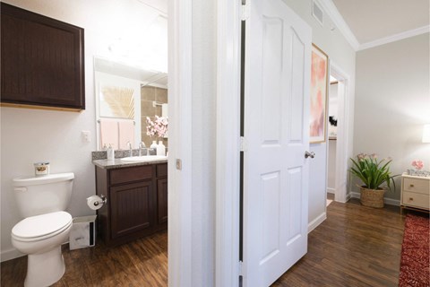 spacious bathroom at Park at Magnolia apartments