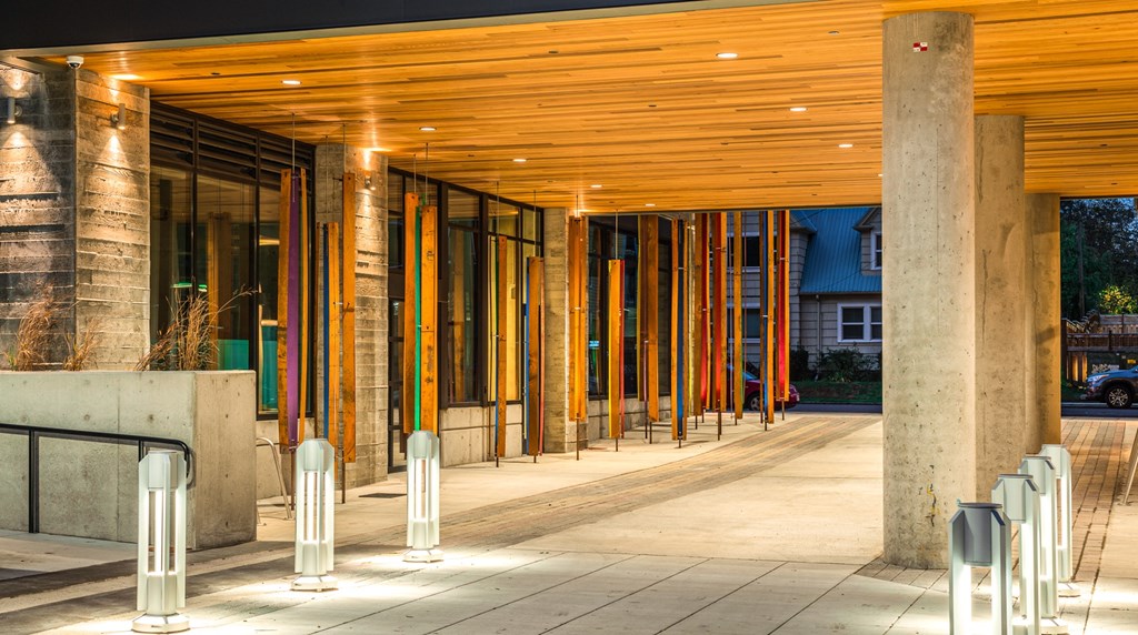 exterior of Peloton apartments