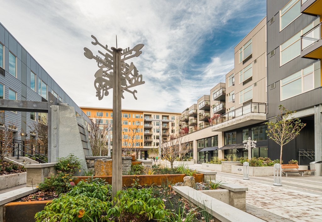 exterior view of Peloton apartments