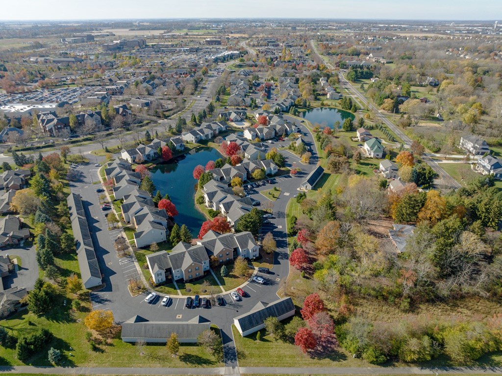 Perimeter Lakes apartments aerial view