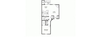 A1 Floor Plan at Perimeter Lakes Apartments, Dublin, OH