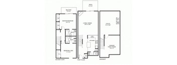 B2TH Floor Plan at Perimeter Lakes Apartments, Dublin, Ohio