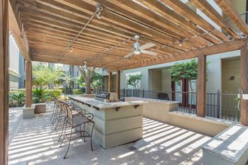 Outdoor Grill With Intimate Seating Area at The Plaza Museum District, Houston, 77004