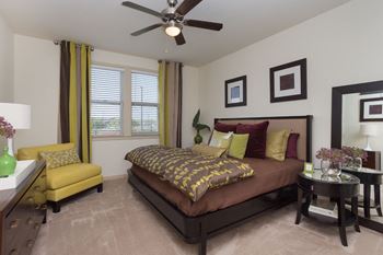 Beautiful Bright Bedroom With Wide Windows at The Pradera, Richardson, TX, 75080
