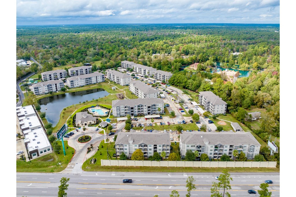 an aerial view of Retreat at Magnolia apartments 30685 FM2978, Magnolia, TX 77354