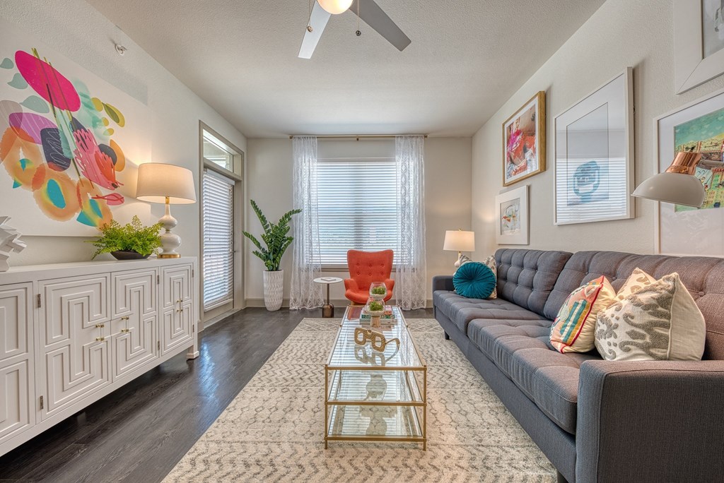 Living Room Interior  at Retreat at the Rim, Texas, 78287