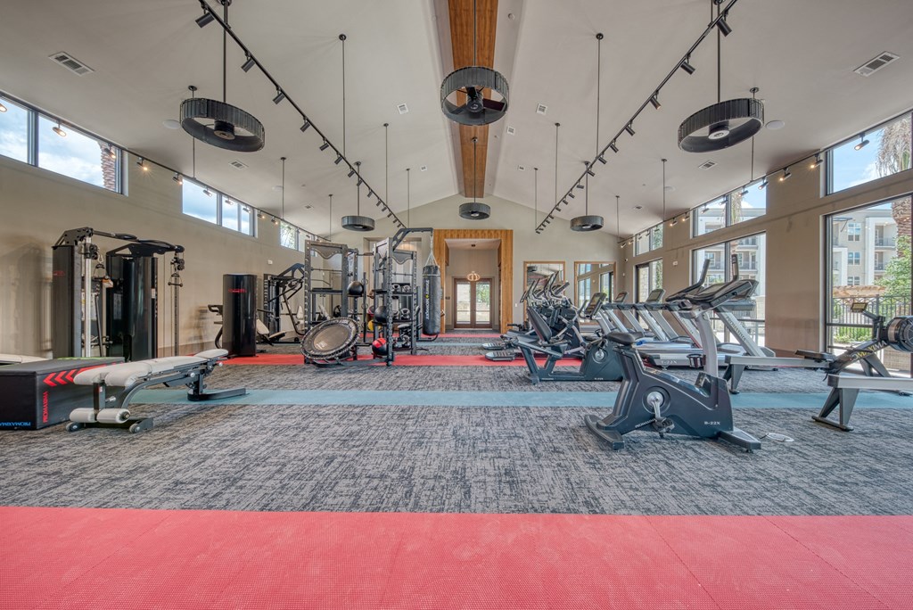 Fitness Center With Updated Equipment at Retreat at the Rim, San Antonio