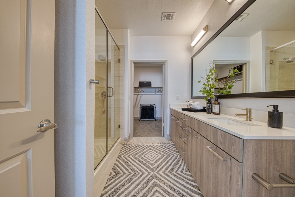 Modern Bathroom at The Retreat at the Rim in San Antonio, TX