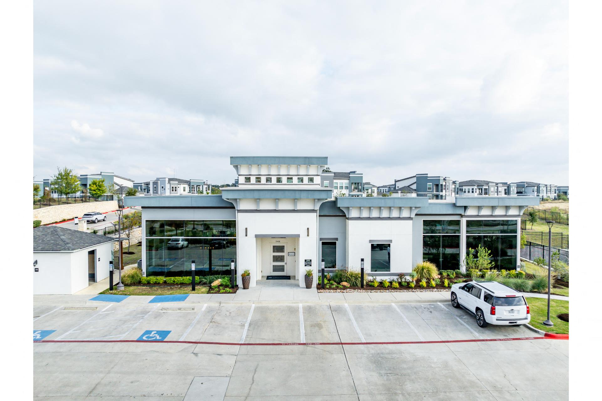 Leasing Center and Club House at Reveal 54 Apartments in Georgetown, Texas