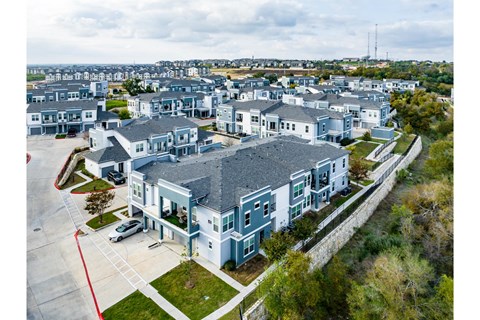 Aerial view of Reveal 54 Apartments