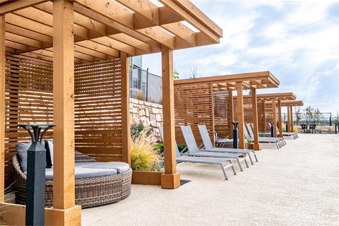 Cabana Poolside Lounging at Reveal 54 Apartments