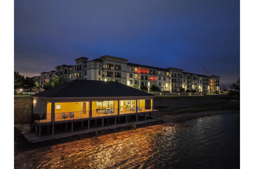 Water View of Reveal at Bayside Apartments  8400 Sunset Blvd Rowlett, TX 75088