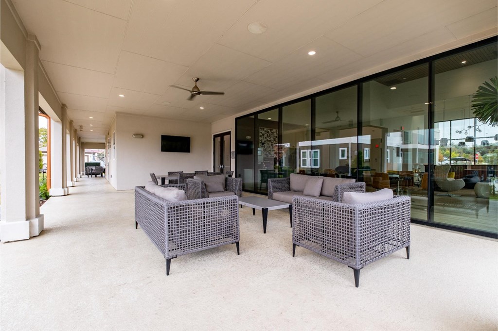 Outdoor Covered Social Space at Reveal at Onion Creek