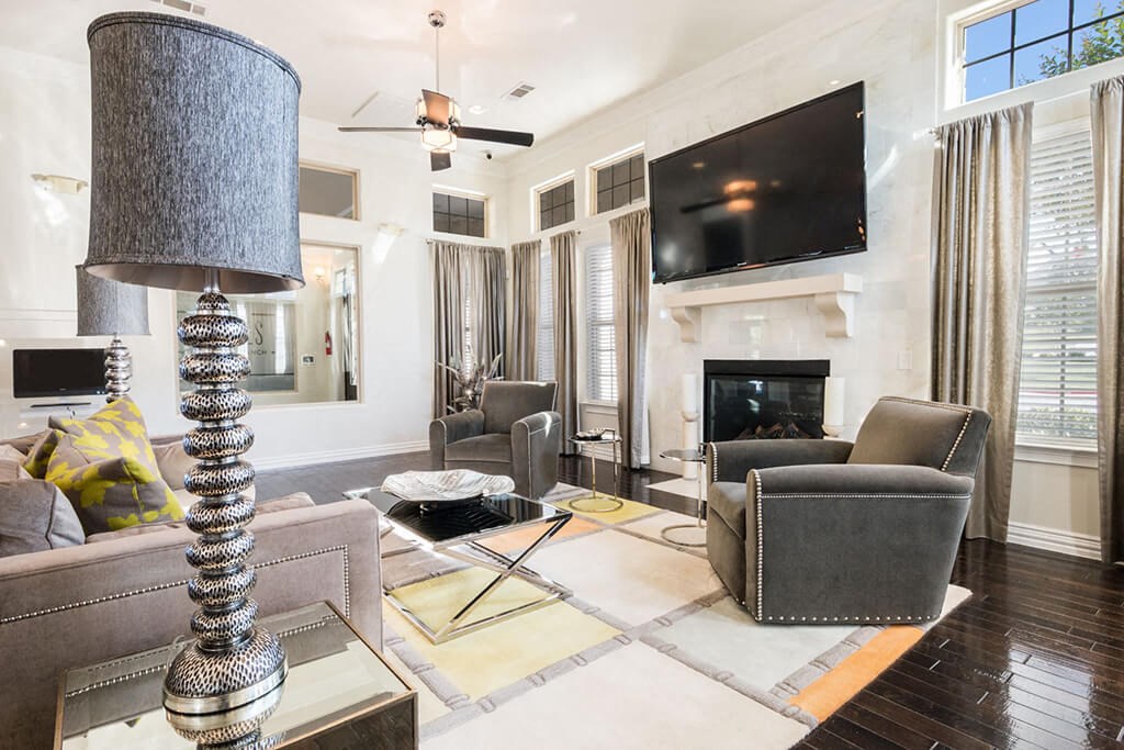 Posh Lounge Area In Clubhouse at Park at Briggs Ranch, San Antonio