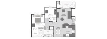 A2 Study Floor Plan at The Santal, Texas, 78735