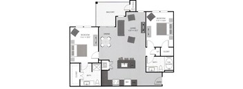 B1 Floor Plan at The Santal, Texas