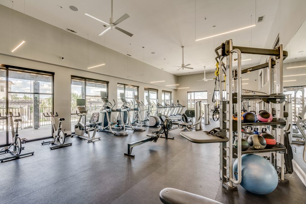 Two State-Of-The-Art Fitness Facility With Yoga And Strength Training at Berkshire Santal, Texas
