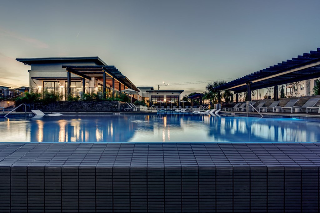 Twilight Pool at Berkshire Santal, Austin, Texas